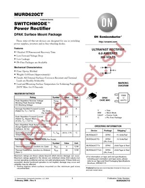 MURD620CT1 datasheet  